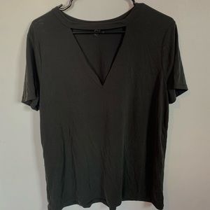 forever 21 black built-in choker short sleeve